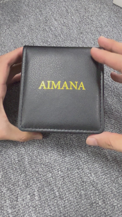 AIMANA Men’s Business Fashion Quartz Watch – Featuring a Full-Diamond Round Dial, Available in Three Colors, with Luminous Display, Water Resistance, and Date Function. A Trendy, Versatile, and Exquisite Timepiece.